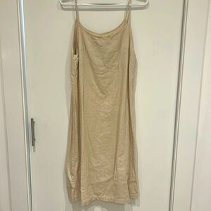 Linen summer straps long dress